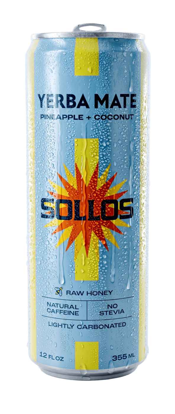 Sollos Yerba Mate Pineapple Coconut 12oz Can